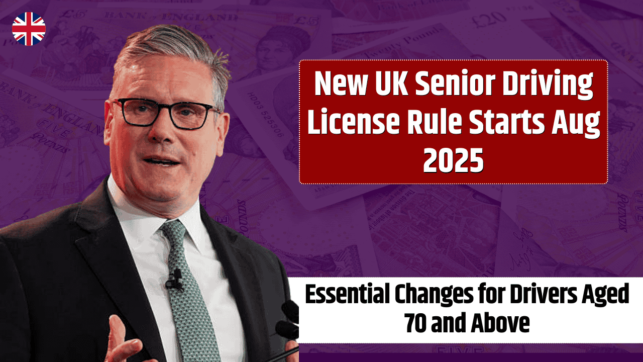 New UK Senior Driving License Rules for Drivers 70+ Start Aug 2025
